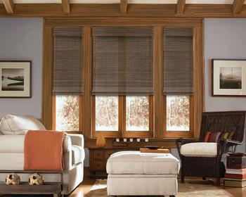 Cordless Woven Wood Roman Shades